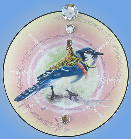 Mobile - Blue Jay with Faery