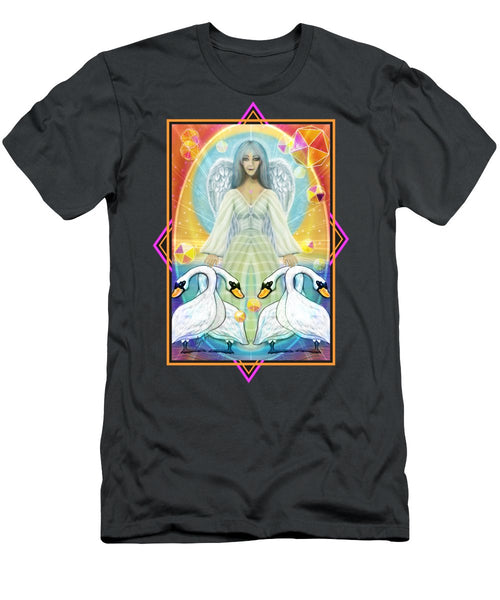 Archangel Haniel With Swans - Men's T-Shirt (Athletic Fit)