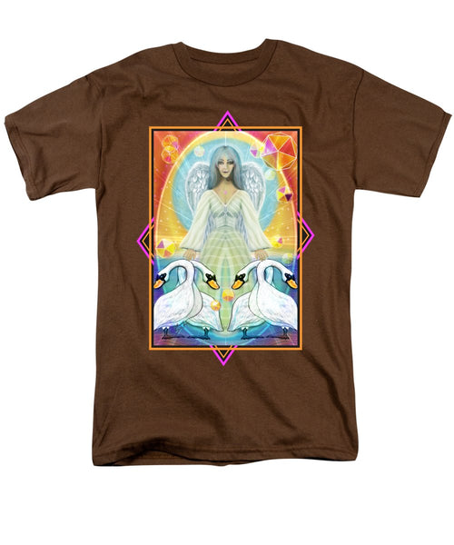 Archangel Haniel With Swans - Men's T-Shirt  (Regular Fit)
