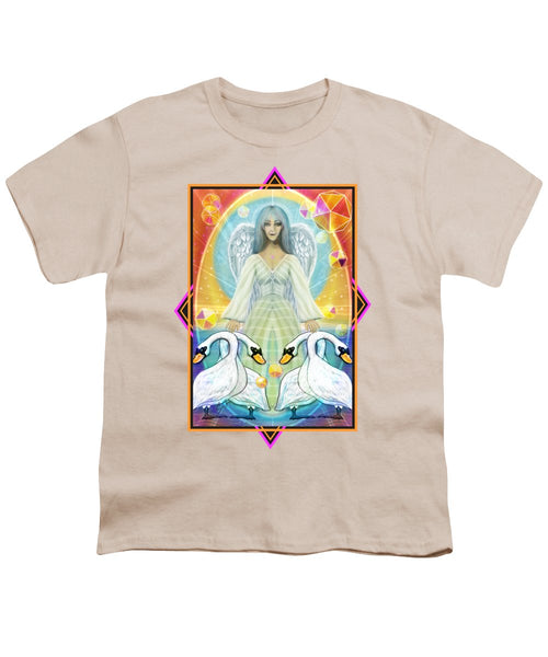 Archangel Haniel With Swans - Youth T-Shirt