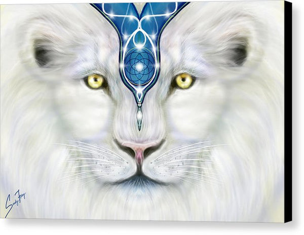 Sacred Lion Close Up - Canvas Print