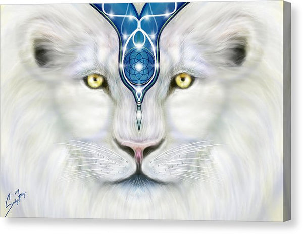 Sacred Lion Close Up - Canvas Print