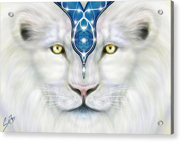 Sacred Lion Close Up - Acrylic Print