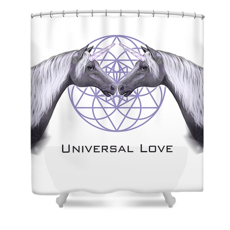 Universal Love Unicorns - Shower Curtain