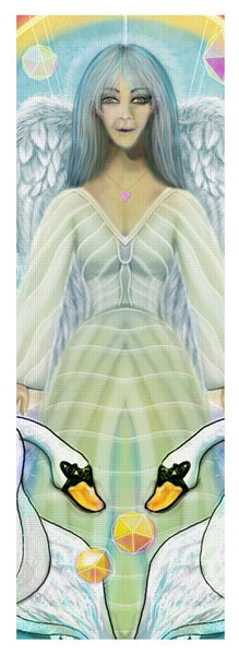 Archangel Haniel With Swans - Yoga Mat