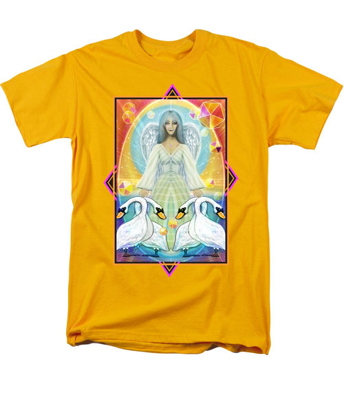 Archangel Haniel With Swans - Men's T-Shirt  (Regular Fit)