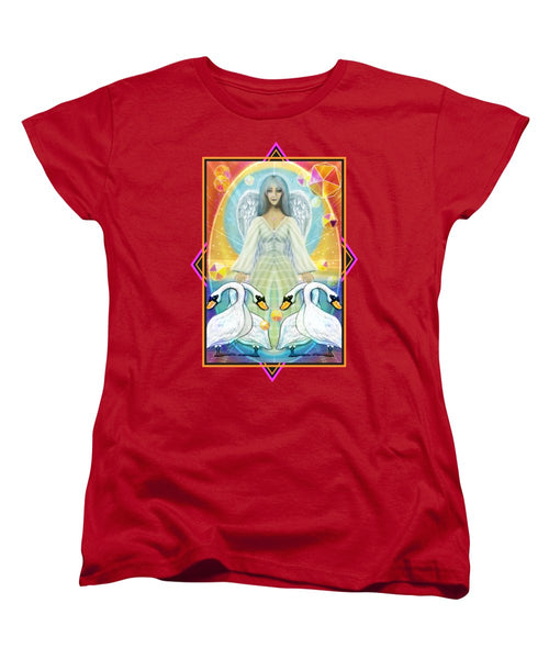 Archangel Haniel With Swans - Women's T-Shirt (Standard Fit)