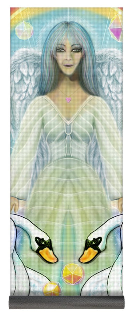 Archangel Haniel With Swans - Yoga Mat