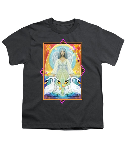 Archangel Haniel With Swans - Youth T-Shirt