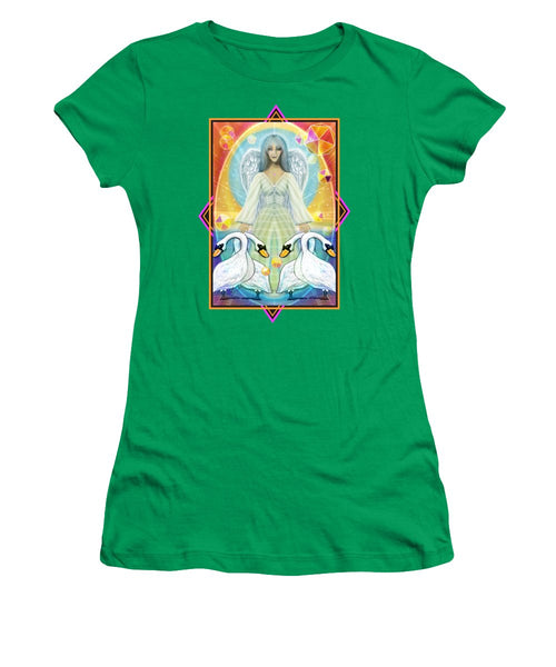 Archangel Haniel With Swans - Women's T-Shirt