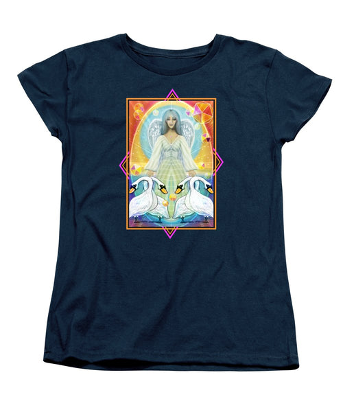 Archangel Haniel With Swans - Women's T-Shirt (Standard Fit)
