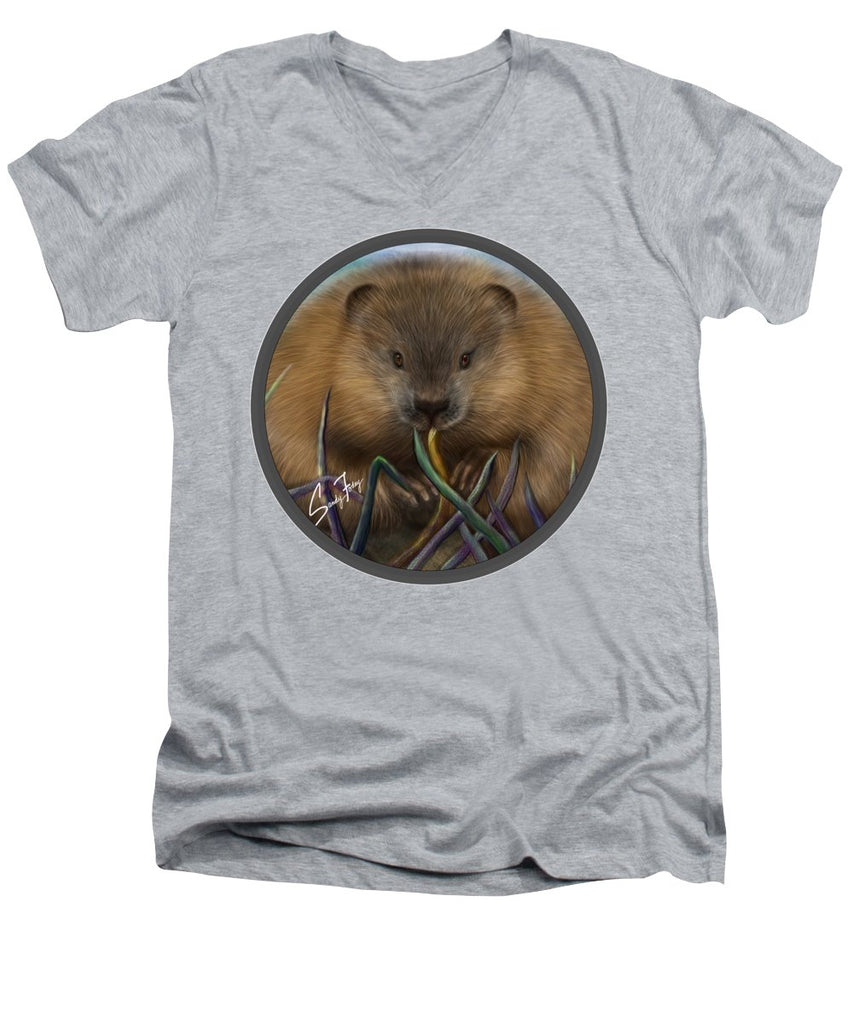 Beaver Spirit Guide - Men's V-Neck T-Shirt
