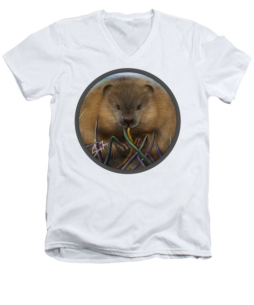 Beaver Spirit Guide - Men's V-Neck T-Shirt