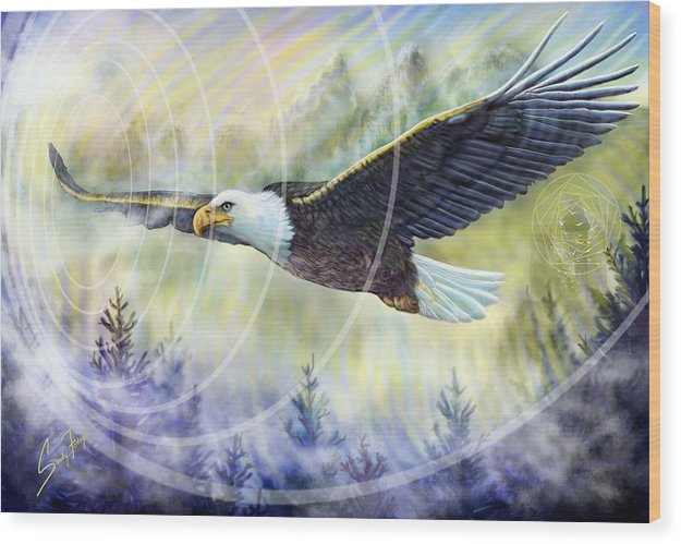 Eagle Rising - Wood Print