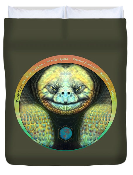 Giant Turtle Spirit Guide - Duvet Cover