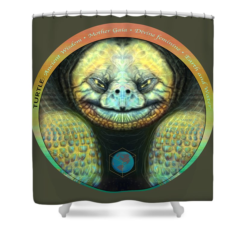 Giant Turtle Spirit Guide - Shower Curtain