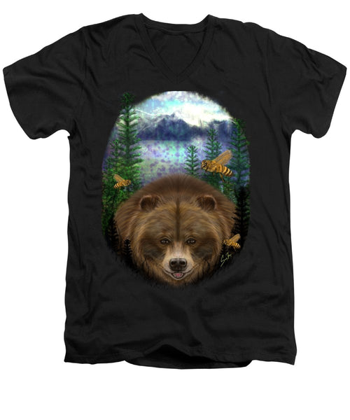 Honey Bear - Men's V-Neck T-Shirt