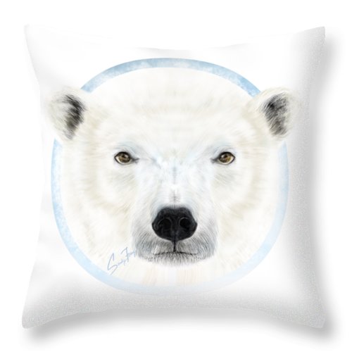 Polar Bear Spirit - Throw Pillow