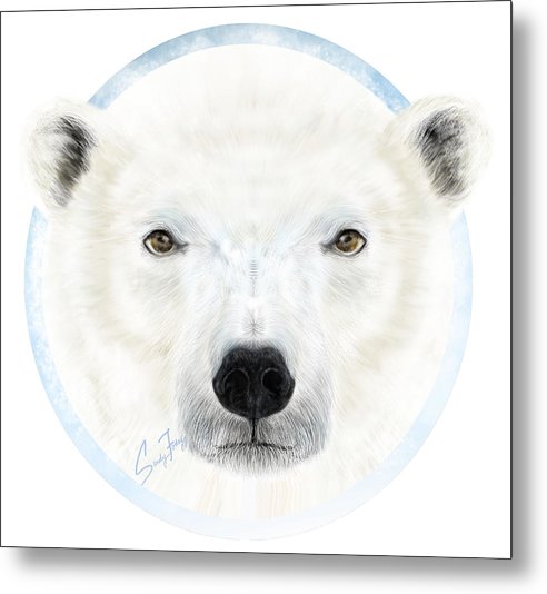 Polar Bear Spirit - Metal Print