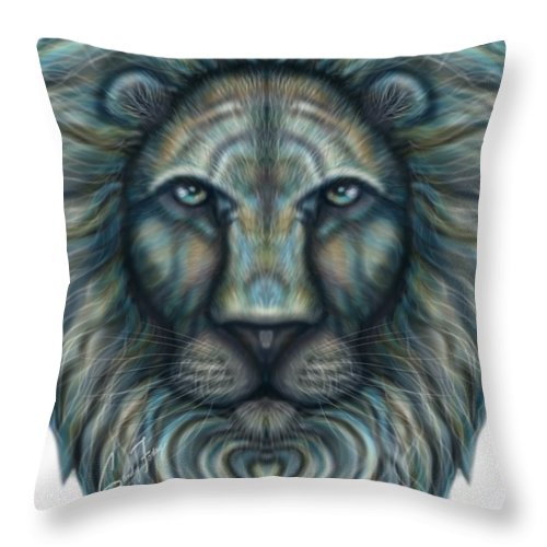 Radiant Rainbow Lion - Throw Pillow