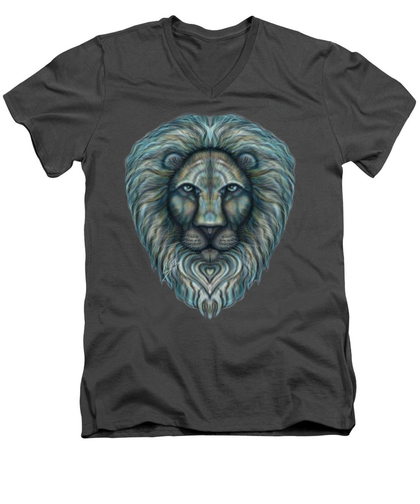 Radiant Rainbow Lion - Men's V-Neck T-Shirt