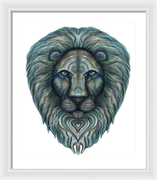 Radiant Rainbow Lion - Framed Print