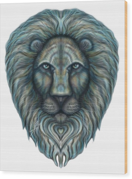 Radiant Rainbow Lion - Wood Print