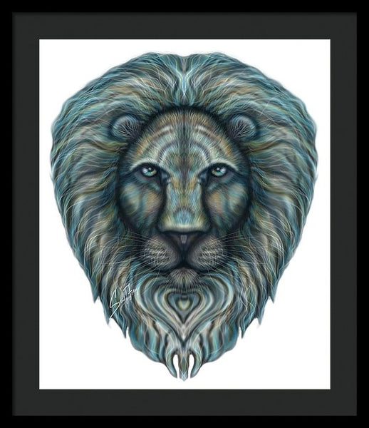 Radiant Rainbow Lion - Framed Print