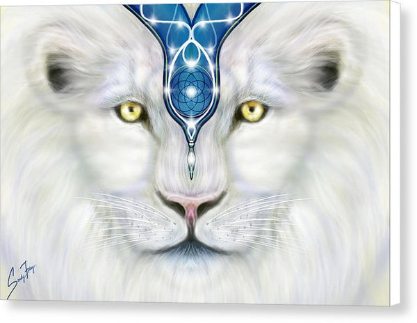 Sacred Lion Close Up - Canvas Print