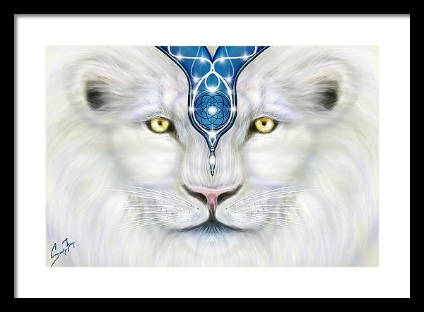 Sacred Lion Close Up - Framed Print