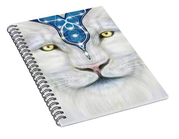 Sacred White Lion - Spiral Notebook