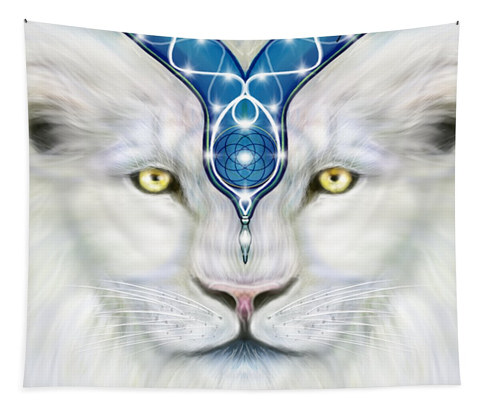 Sacred White Lion - Tapestry