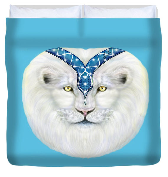 Sacred White Lion - Duvet Cover