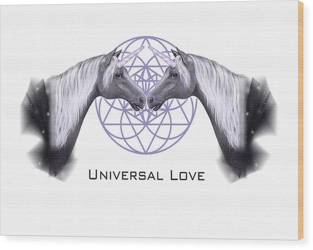 Universal Love Unicorns - Wood Print