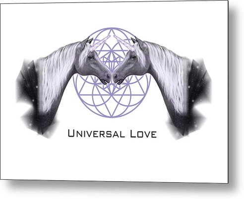 Universal Love Unicorns - Metal Print