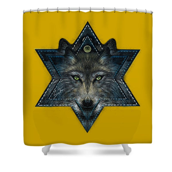 Wolf Star - Shower Curtain