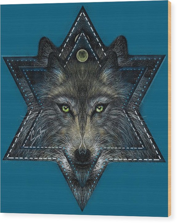 Wolf Star - Wood Print